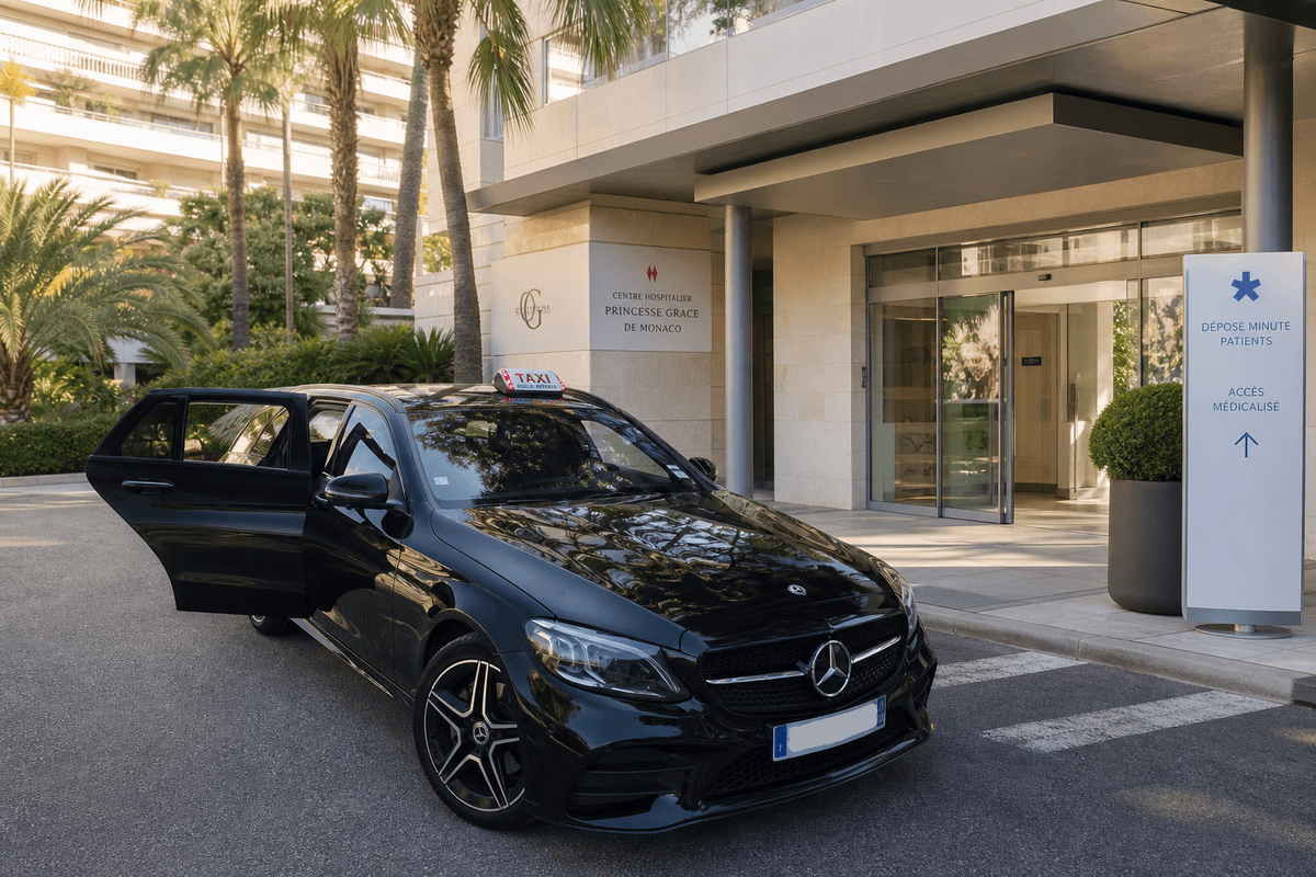 Transport médical Antibes → Monaco (CHPG) : taxi conventionné CPAM
